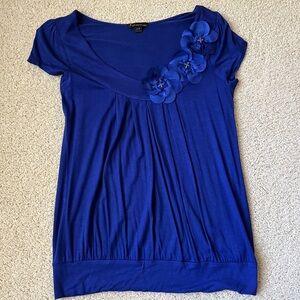 Blue blouse with flowers